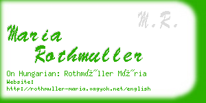 maria rothmuller business card